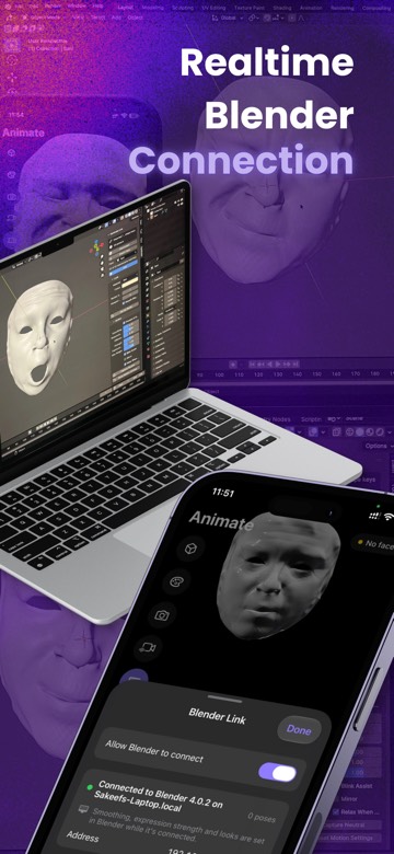 Sanimate: Realtime Blender connection